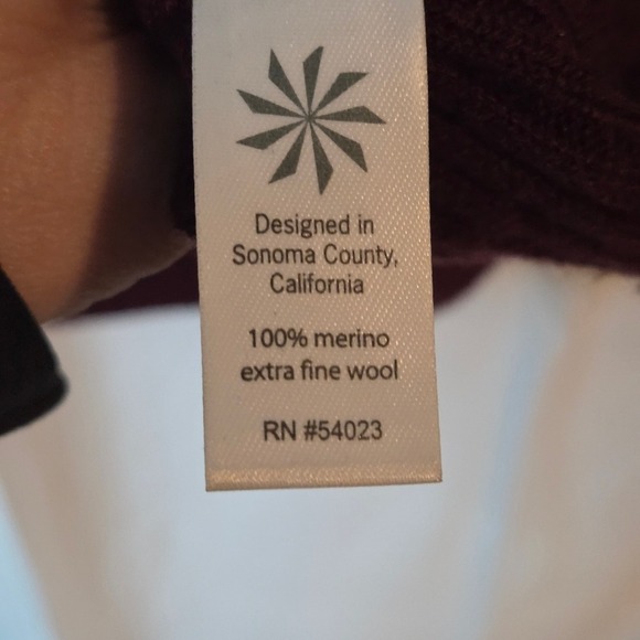Athleta Women's Crew Neck Merino Wool Sweater - Burgundy Size XS - Picture 6 of 11